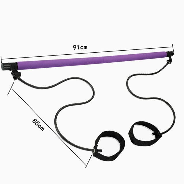 Portable 2 Foot Loops Lightweight Trainer Pilates Bar Stick - Carter Lifestyle Solutions